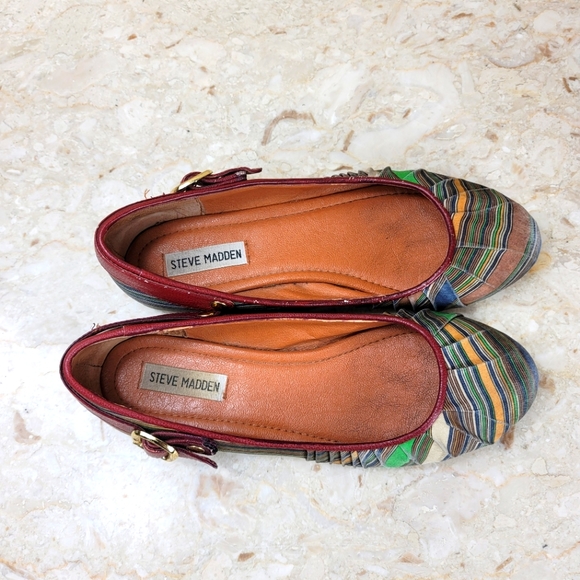 Steve Madden Ballet Flats Sandals Size 8 Stripped - Picture 6 of 9